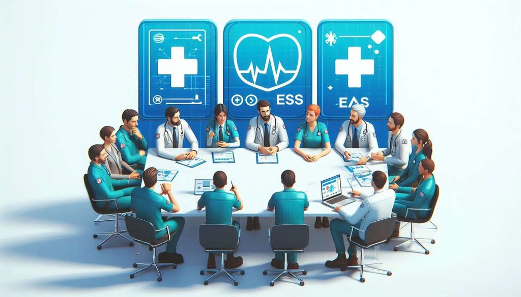  چند نفر در یک جلسه گروهی EMS، حس همکاری و انرژی مثبت.