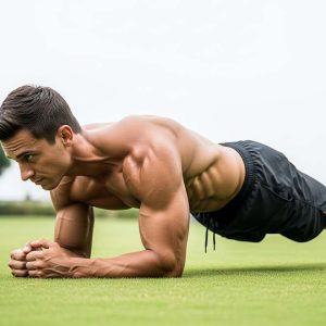 فرد ورزشکار در حال انجام تمرین برای لاغری شکم