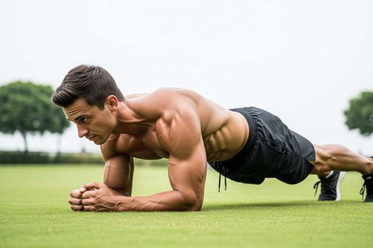 فرد ورزشکار در حال انجام تمرین برای لاغری شکم