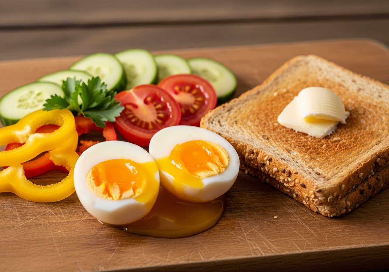 تخم مرغ آب پز در صبحانه محبوب
