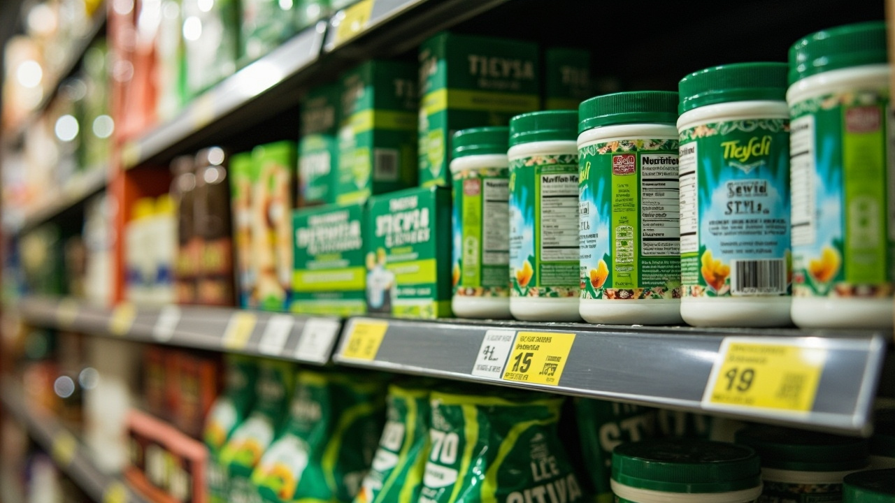 انواع محصولات استویا در فروشگاه