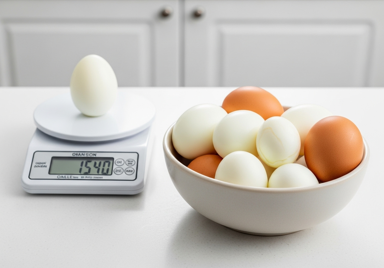 کالری تخم مرغ بر اساس اندازه