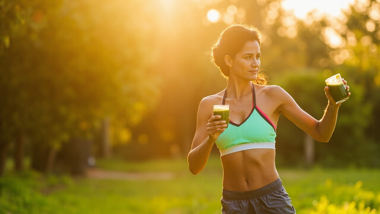 تصویر فردی با شکم صاف در حال ورزش و تغذیه سالم برای کاهش سایز شکم