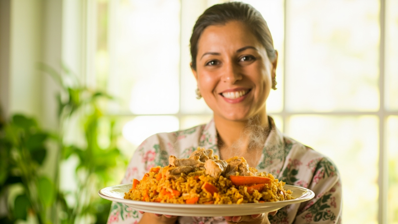 هویج پلو با مرغ برای رژیم لاغری و کنترل وزن