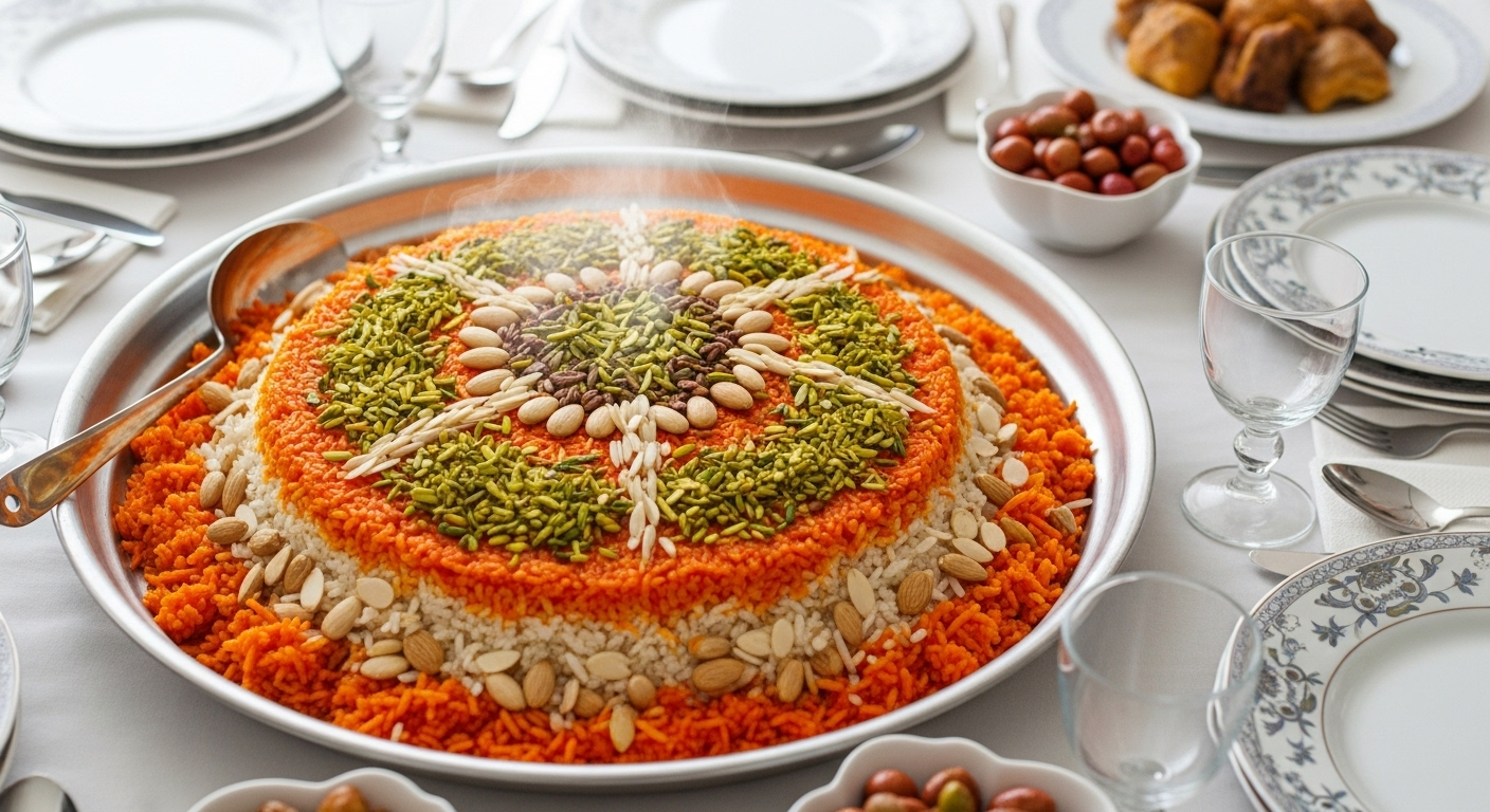 هویج پلو مجلسی در مهمانی