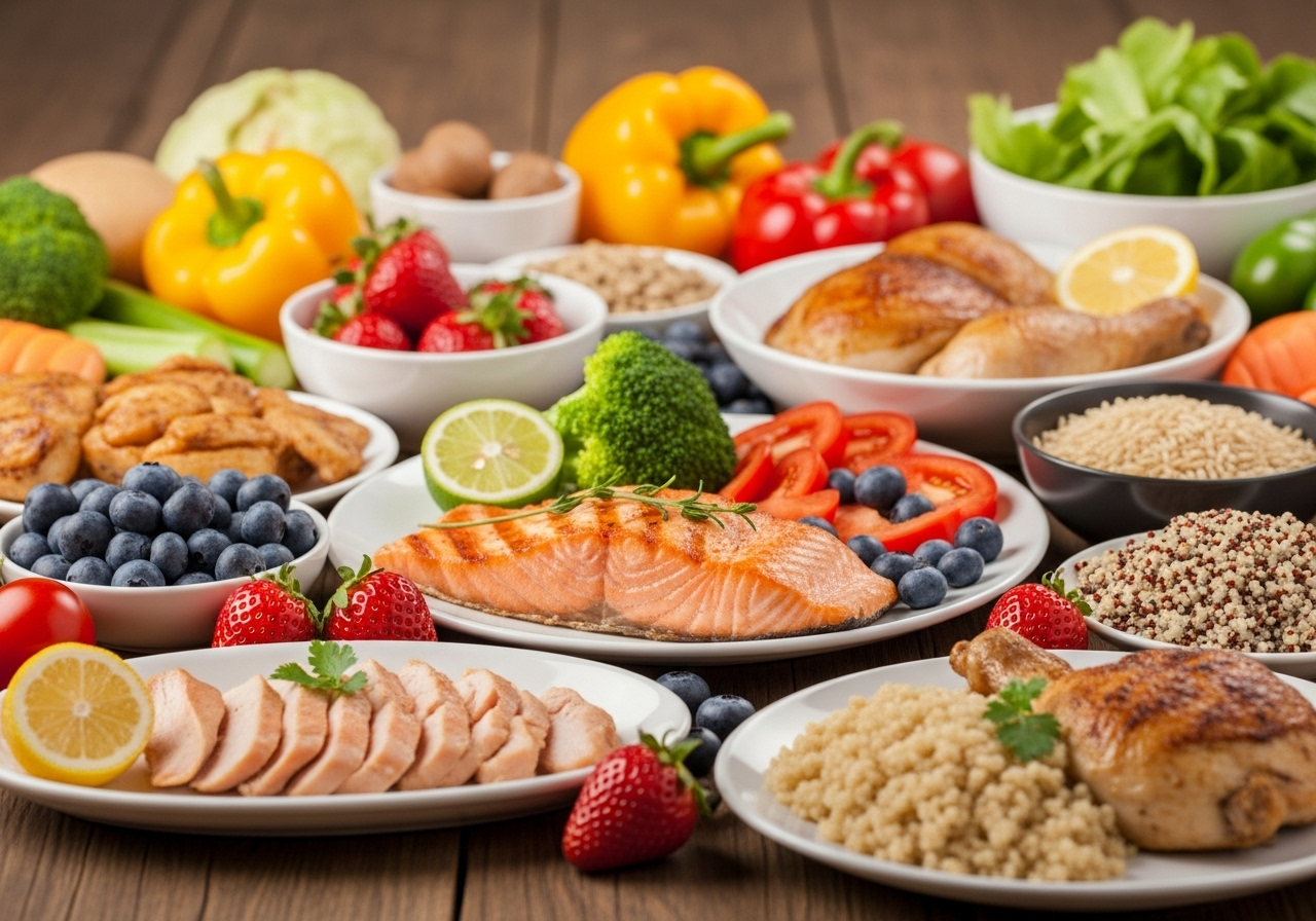 نمونه برنامه غذایی رژیم لاغری با غذاهای سالم