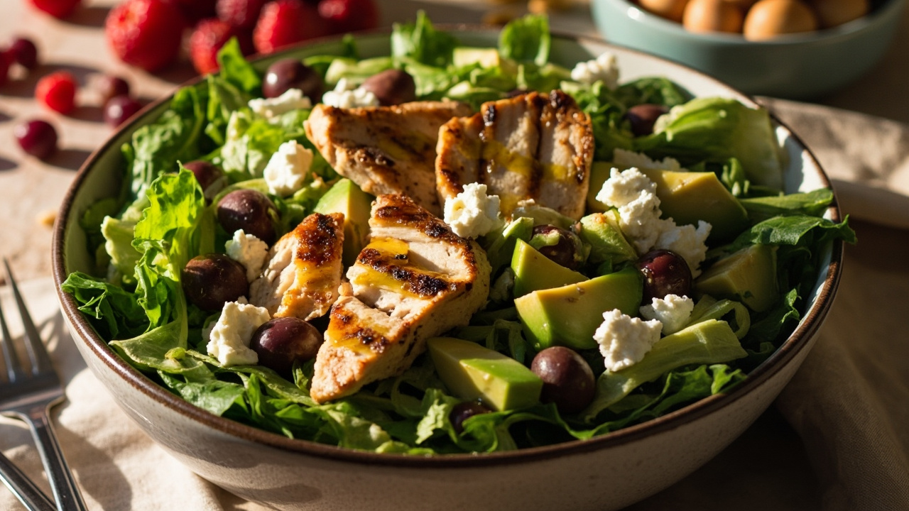 نمونه غذای کتوژنیک با مرغ و سبزیجات