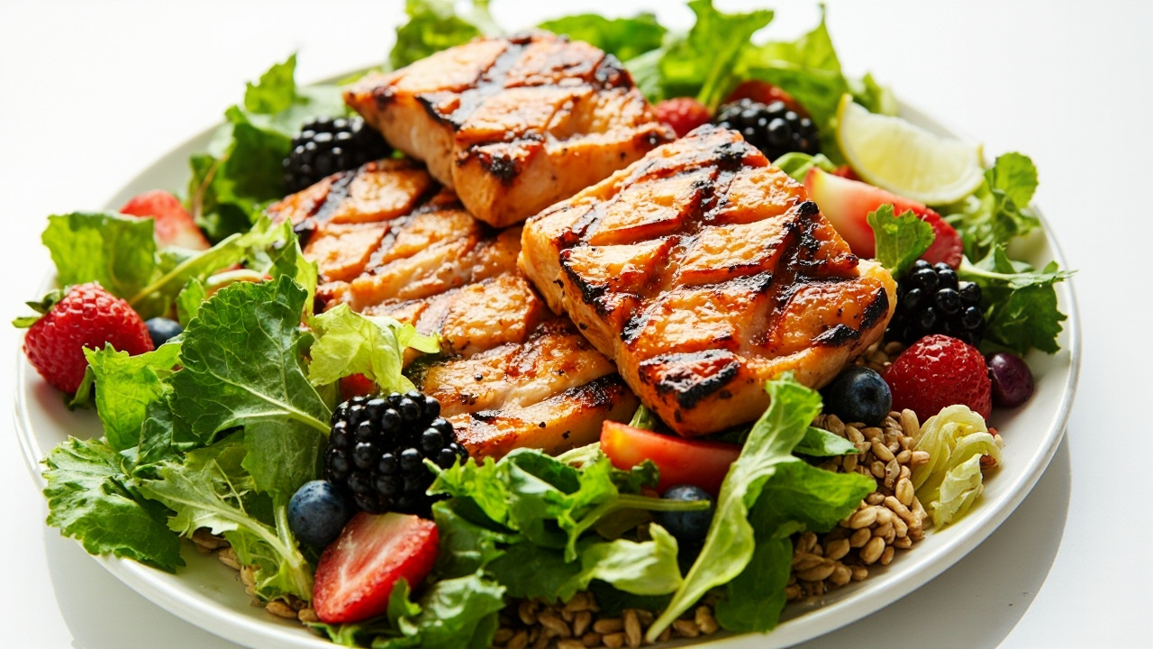 بشقاب غذای سرشار از آنتی‌اکسیدان و فیبر برای کبد چرب