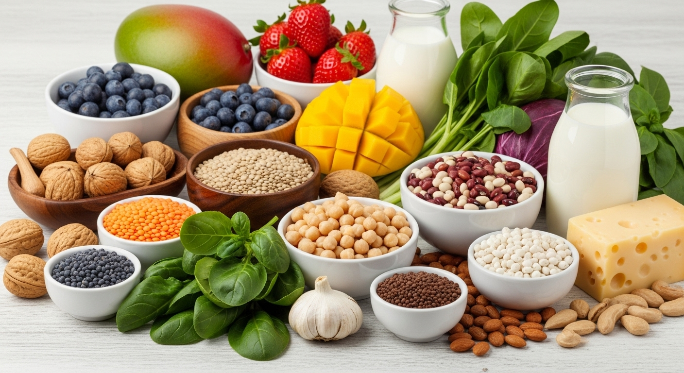 کاسه‌ای حاوی انواع سبزیجات رنگارنگ و آجیل