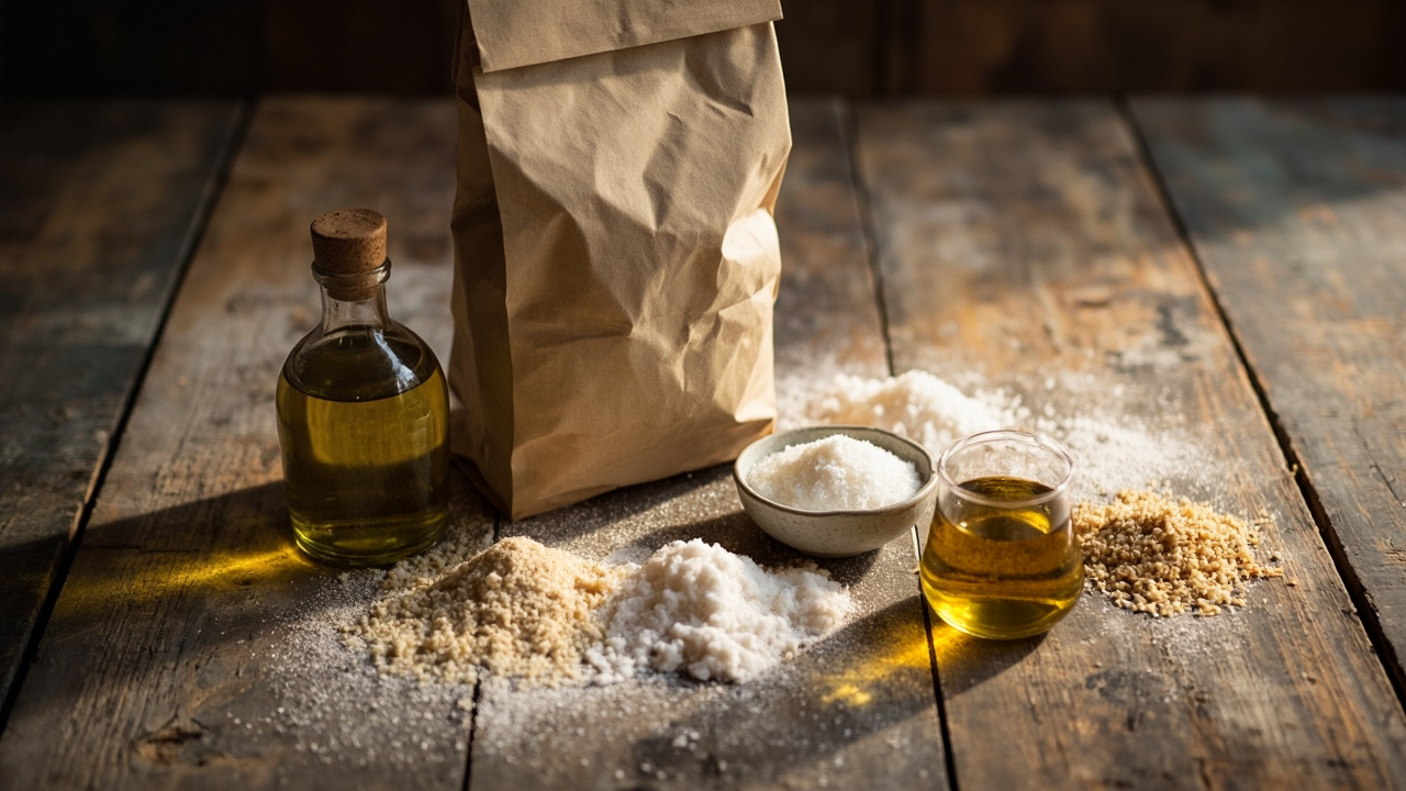 مواد لازم برای تهیه خمیر پیتزا سالم خانگی