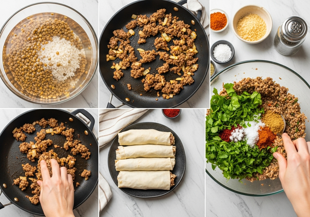 مایه دلمه در حال آماده سازی