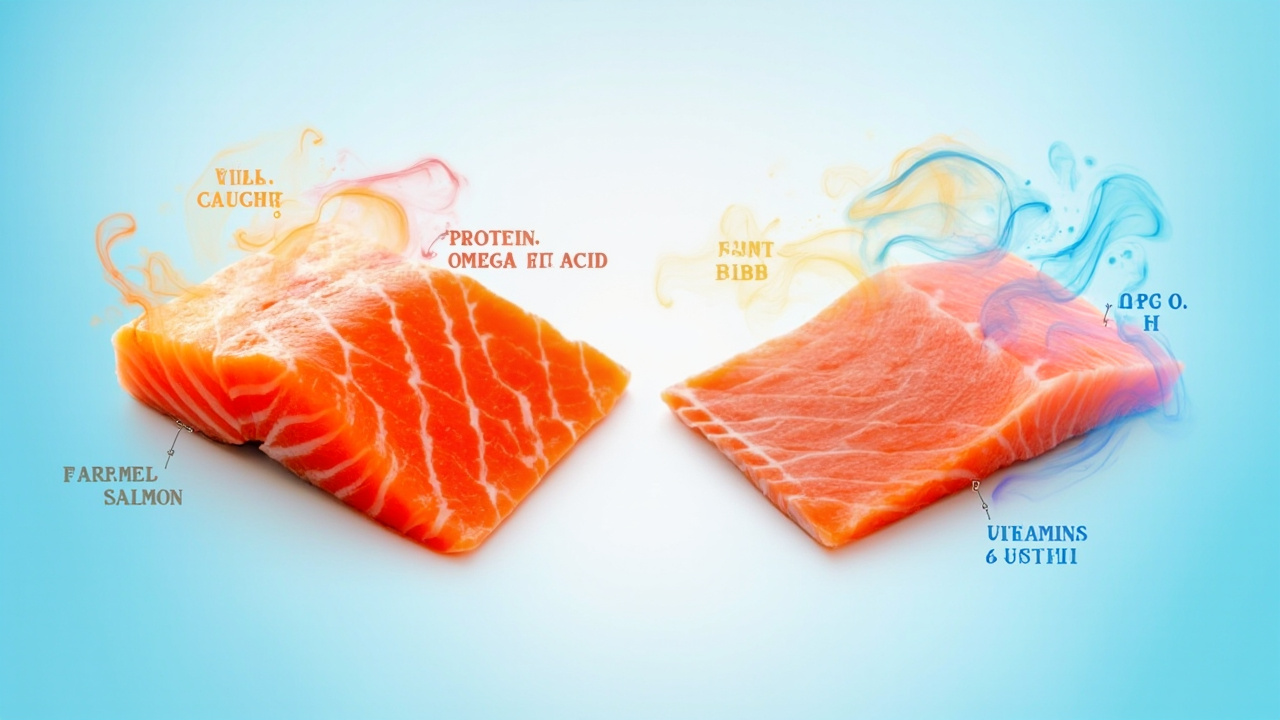 مقایسه ارزش غذایی سالمون وحشی و پرورشی