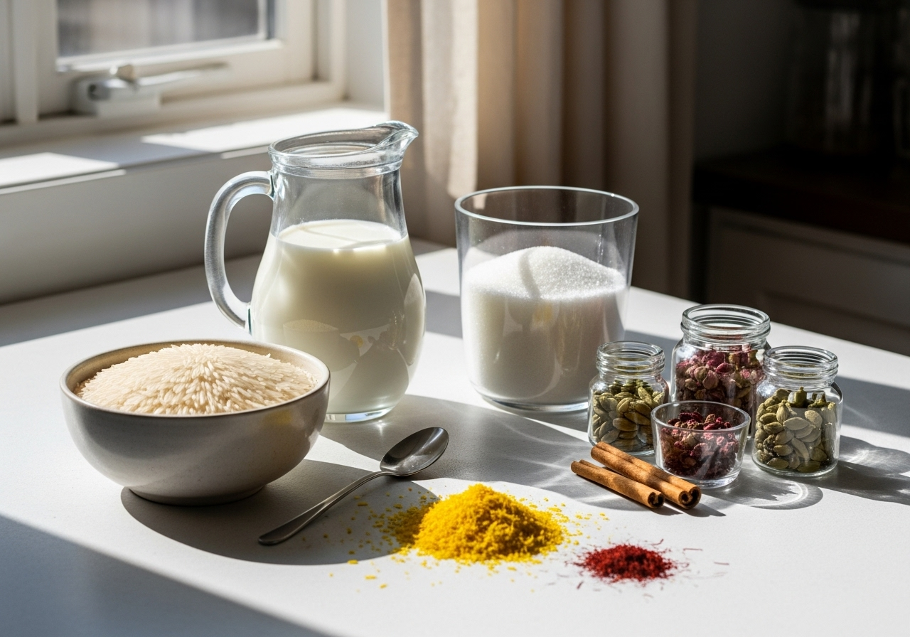 مواد لازم شیر برنج خانگی