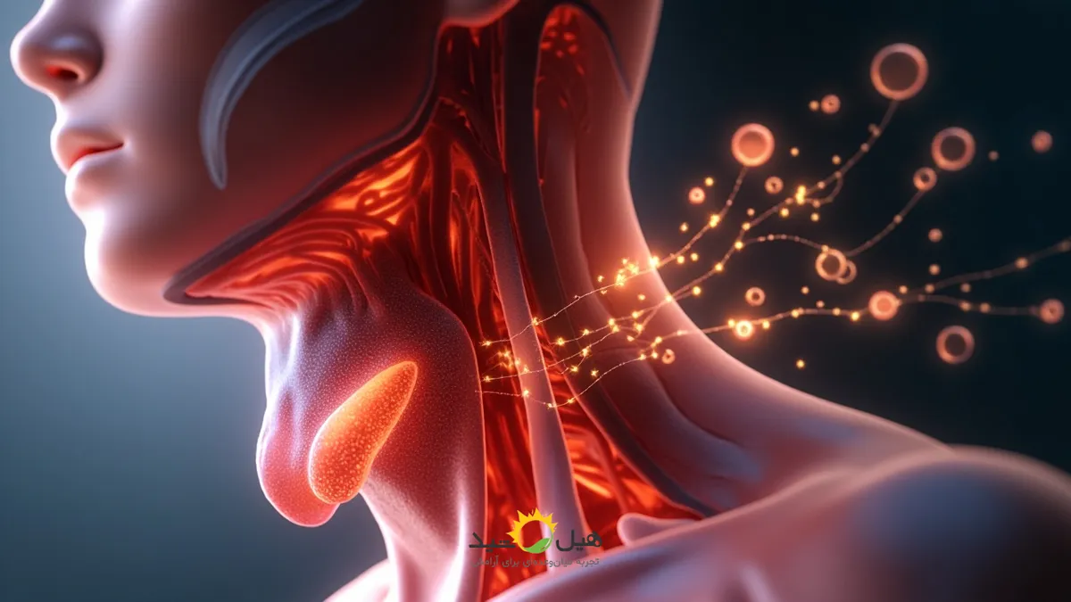 موقعیت غده تیروئید و عملکرد آناتومیک