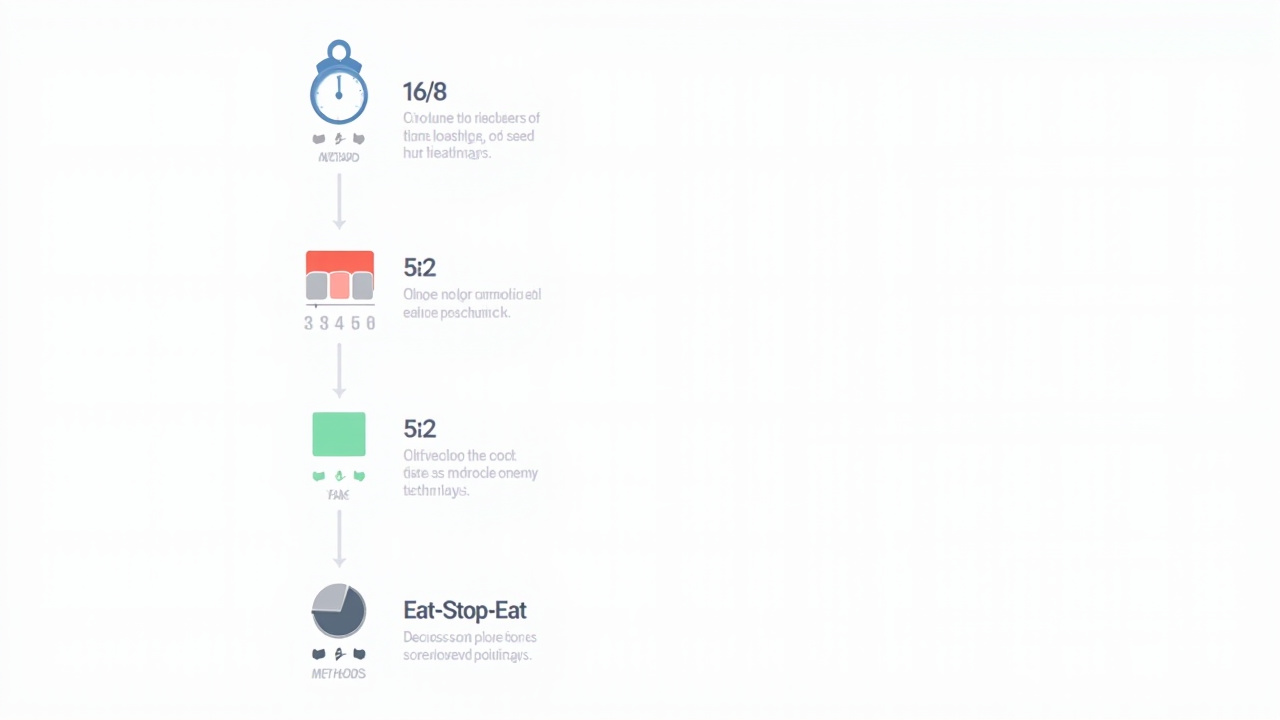 نمودار انواع روش‌های روزه‌داری متناوب با ساعت‌بندی مختلف