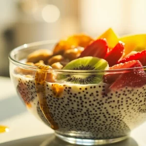 دانه چیا خیس خورده در آب مناسب برای رژیم لاغری و کاهش وزن