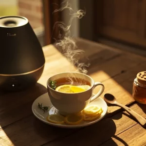 دمنوش زنجبیل، لیمو و عسل برای تسکین سرفه