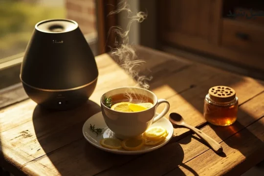 دمنوش زنجبیل، لیمو و عسل برای تسکین سرفه