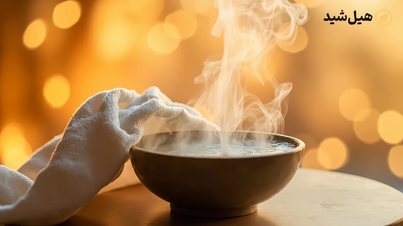 بخور آب گرم برای سرفه