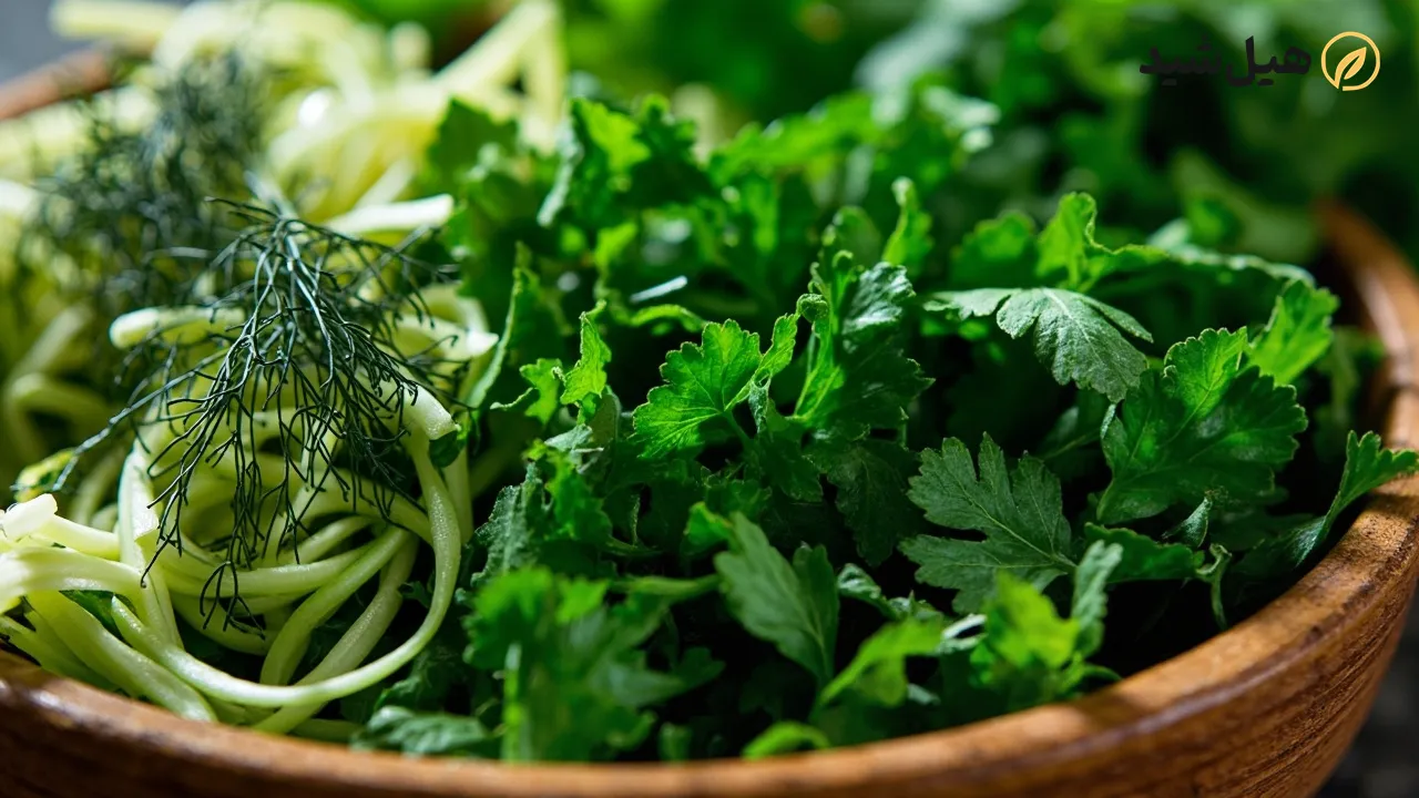 سبزیجات تازه و معطر برای سبزی پلو