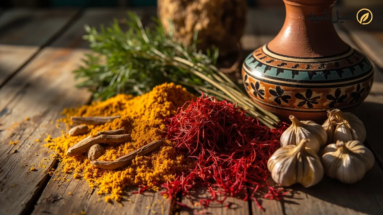 ادویه‌ها و چاشنی‌های سنتی برای سبزی پلو