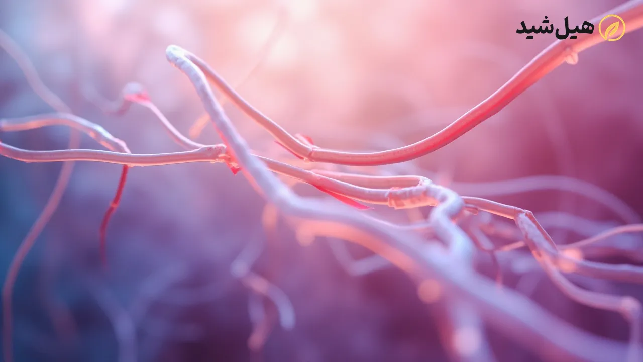 مفهوم انتزاعی سیستم گردش خون و چربی خون