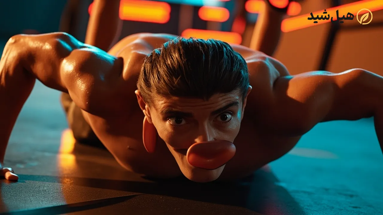 ورزشکار در حال انجام تمرینات شکمی موثر