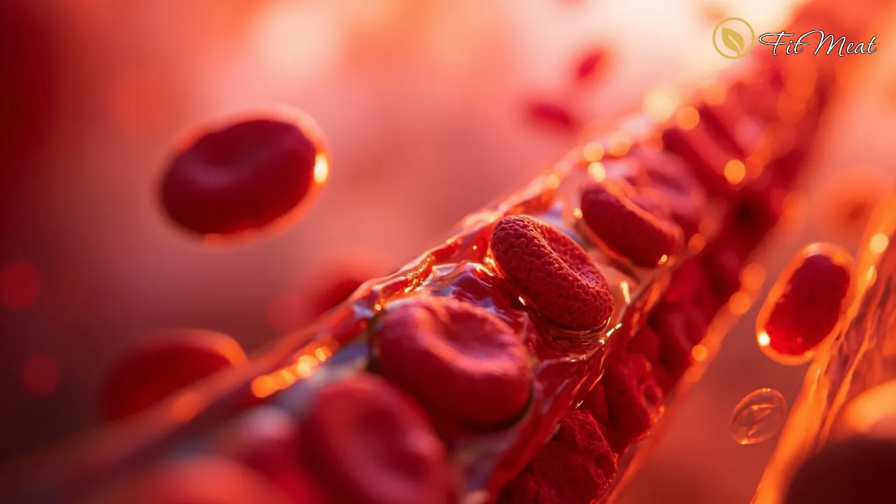 تصویر گلبول‌های قرمز خون و سیستم گردش خون