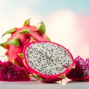 برش‌های میوه اژدها قرمز و سفید با خواص آنتی‌اکسیدانی و فیبر بالا