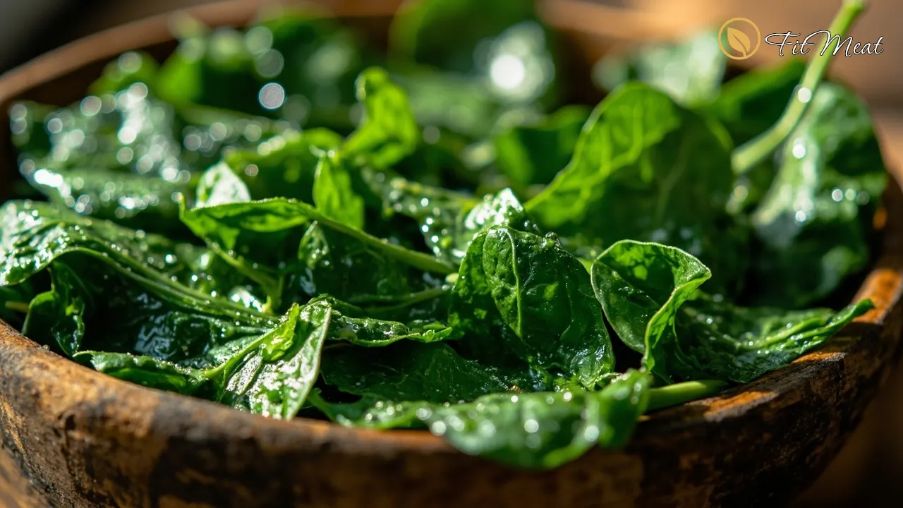 برگ‌های تازه و ارگانیک اسفناج، منبع غنی از ویتامین‌ها و مواد معدنی