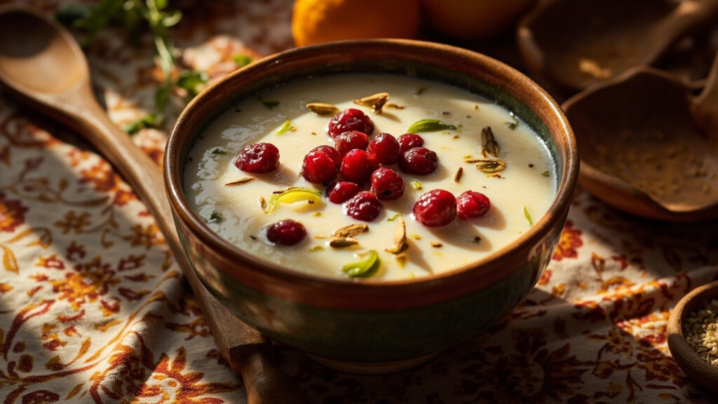 تزیین و سرو خورشت ماست اصفهانی