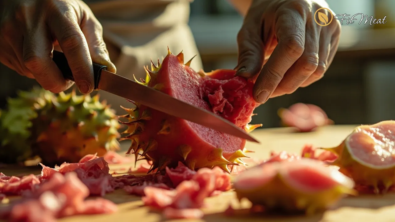 پوست کندن میوه کاکتوس با احتیاط