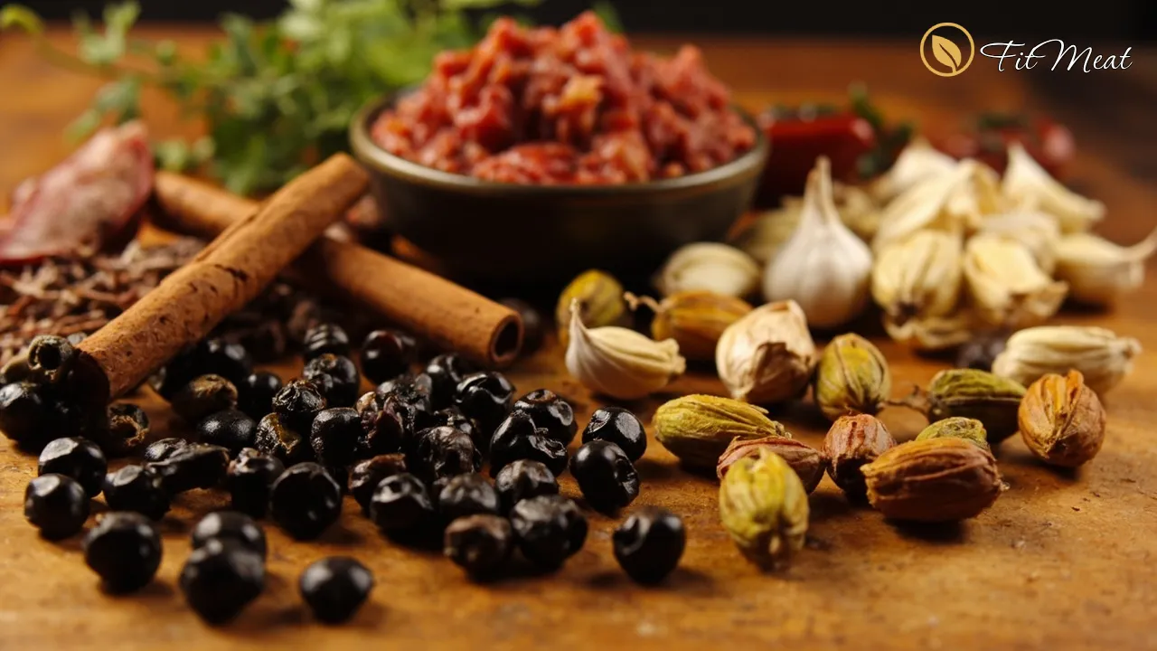 ادویه‌جات معطر کالباس خانگی، مواد اولیه تازه برای طعم بهتر